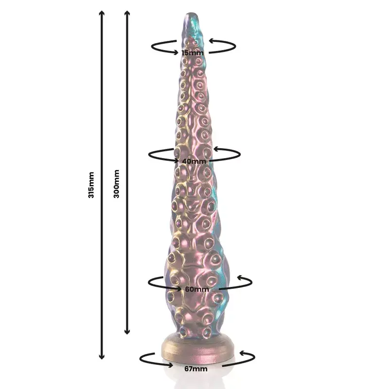 Dildo EPIC CHARYBDIS silicone tentacle, green Photo 2