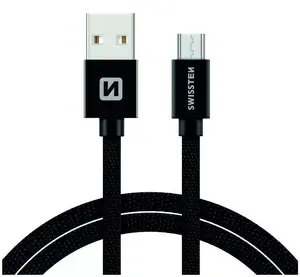 USB kabelis Sourcing Swissten 71522201 — 1,2 m, USB 2.0, USB A uz Micro-USB B, melns