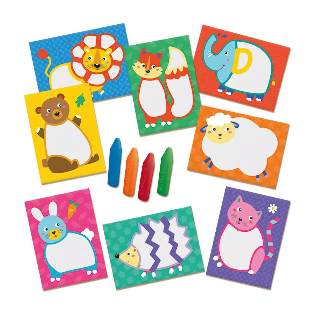 Набор для раскрашивания SES Creative My First crayons Animal cards Photo 2