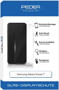 Закалённое стекло-защита PEDEA для Samsung Galaxy Xcover 7 — стекло для экрана смартфона