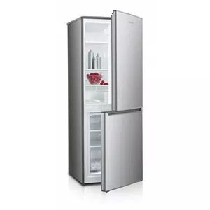 Fridge-freezer MPM MPM-215-KB-39/E — 215 L, bottom freezer, dark inox, reversible doors, LED light
