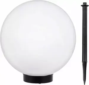Садовый солнечный светильник GreenBlue GB168 — напольный белый LED шар 30×30×63 см