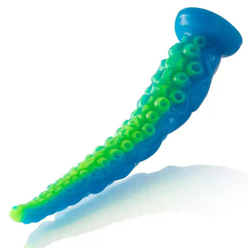 Dildo EPIC Scylla silikona fluorescējošs zaļš Photo 3