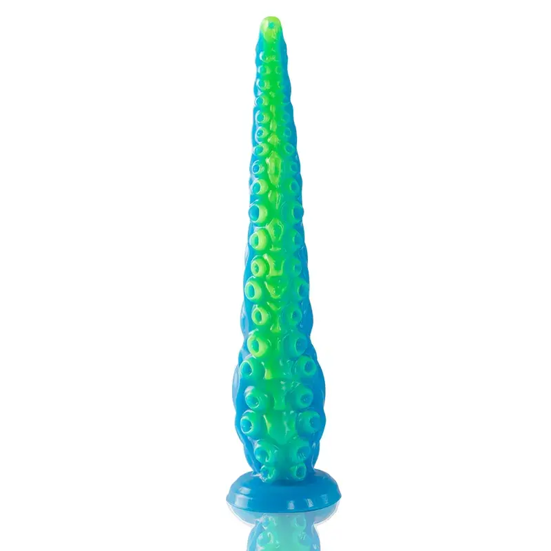 Dildo EPIC Scylla silikona fluorescējošs zaļš Photo 4