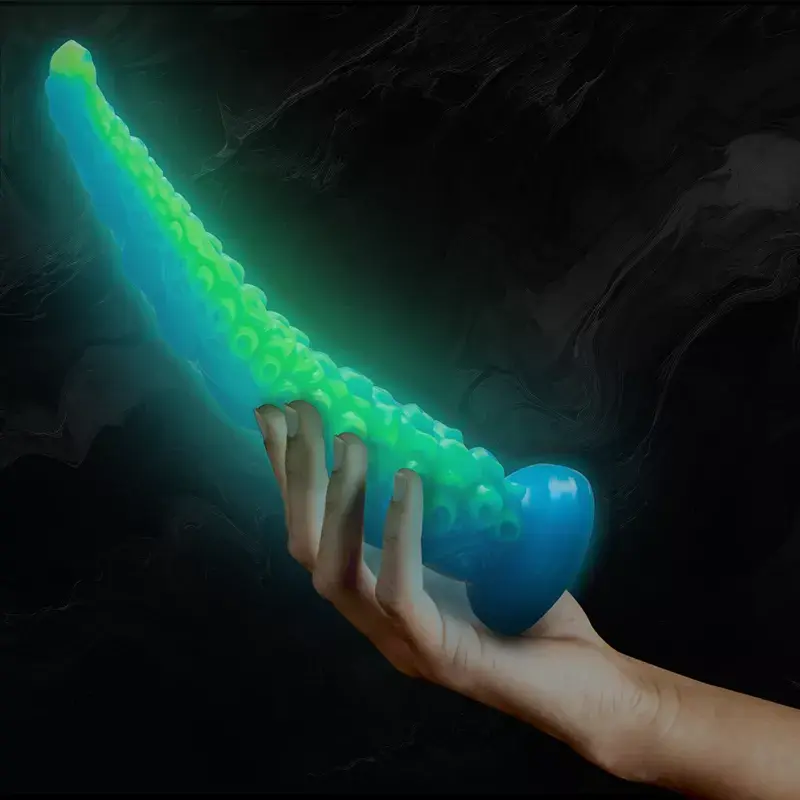 Dildo EPIC Scylla silikona fluorescējošs zaļš Photo 6