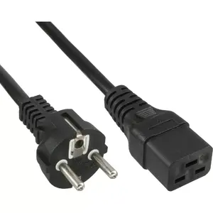 InLine power cable 16A CEE 7/7 straight IEC320/C19 0.5m