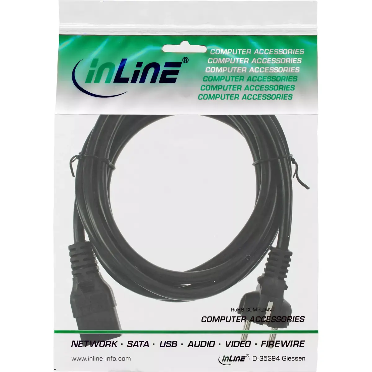 InLine power cable 16A CEE 7/7 IEC320/C19 Photo 2