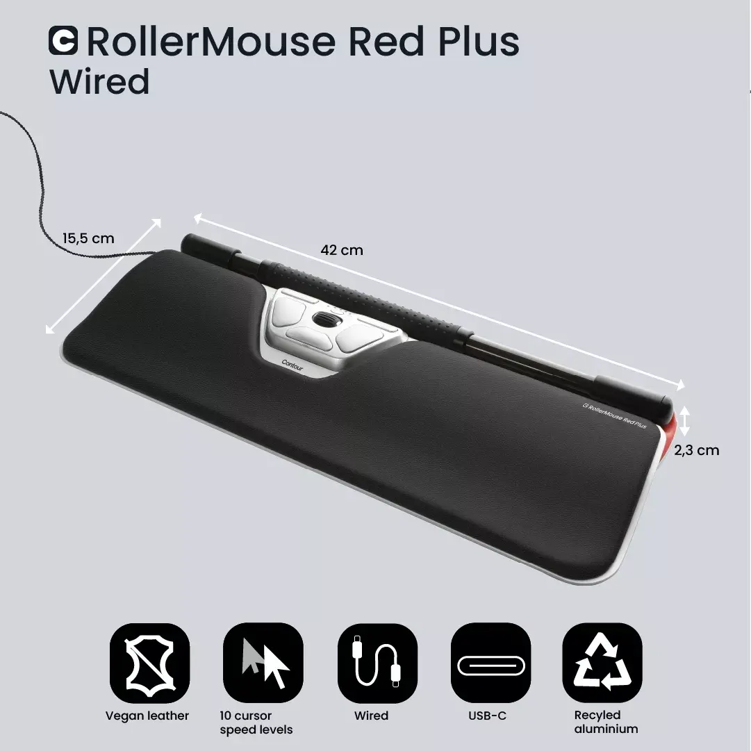 Rādītāja ierīce Contour Design RollerMouse Red Plus Photo 4