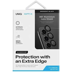 Camera Lens Protector Uniq for Samsung S24 — Aluminum Frame, Midnight Black