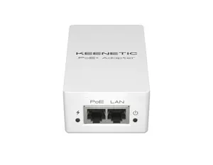 Keenetic PoE+ адаптер KN-4510 Gigabit Ethernet с блоком питания 30 Вт Белый