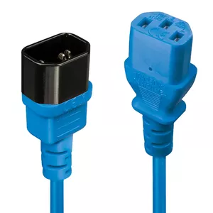 Lindy 0.5m C14 to C13 Extension Cable, blue,