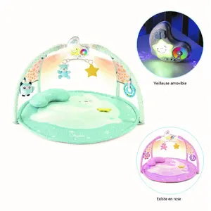 Bērnu rotaļu paklājs / spēļu matracis CHICCO 00009866200000 zils – 830×500×830 mm, komplektā paklājs, naktslampa un mobiles