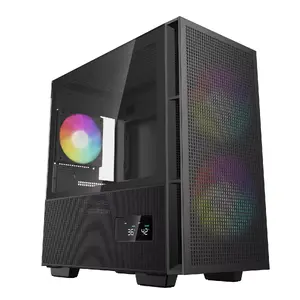 PC case DeepCool CH360 DIGITAL Micro Tower, tempered glass, microATX/Mini-ITX, front 2x140mm, built-in display, USB-C