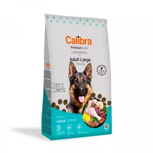Сухой корм для собак Calibra Premium Adult Large Chicken 12 кг — беззерновой, безглютеновый, 25% белка, 14% жира