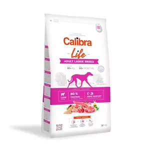 Сухой корм для собак Calibra Life Adult Large Breed ягнёнок 12 кг — для 25–45 кг, 25% белка, 14% жира