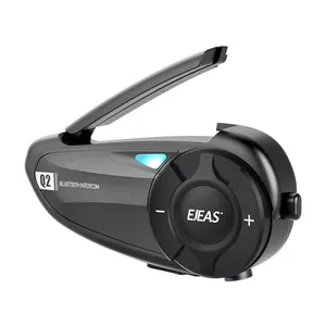 Motorcycle Intercom EJEAS Q2 Bluetooth long-range helmet communicator for rider and passenger