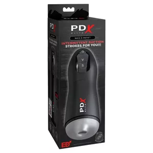 Мастурбатор Pipedream Suck-O-Matic (PDX Elite) — перезаряжаемый автоматический оральный стимулятор, силиконовая текстура, 26,5 см
