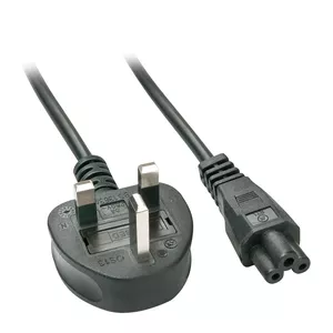 Lindy 2m UK 3 Pin to C5 Mains Cable lead free