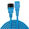 Lindy IEC Extension Cable C13 to C14 2m Blue Photo 2