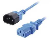 Lindy IEC Extension Cable C13 to C14 2m Blue Photo 3