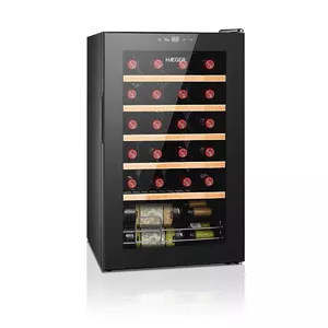 Haeger WC-24B.006A vīna dzesētājs Kompresora vīna dzesētājs Brīvi novietots Melns 24 pudele (-es)