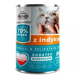 Влажный корм для кошек Frendi — кусочки индейки в деликатном соусе, 400 г