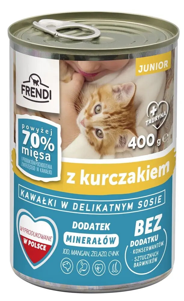 Konservi kaķēniem Frendi ar vistas gaļu