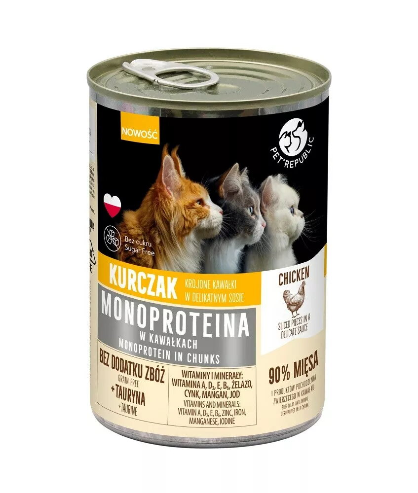 Mitrs kaķu barība PetRepublic Monoprotein Chicken
