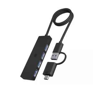 USB хаб ICY BOX IB-HUB1424-C3 USB 3.2 Gen 1 Type-A Type-C 5000 Mbit/s Черный