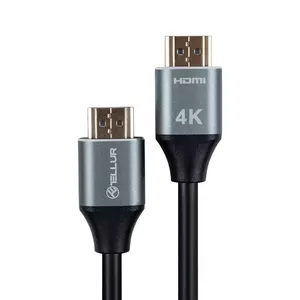 Tellur ātrgaitas HDMI 2.0 kabelis, 4K 18 Gbps, Ethernet, zeltīts, 1,5 m, melns