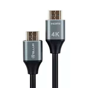 Tellur ātrgaitas HDMI 2.0 kabelis, 4K 18 Gbps, 18Gbps, Ethernet, zeltīts, 3 m, melns