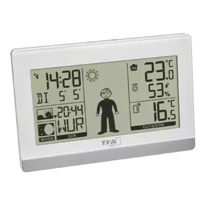 Weather Station TFA-Dostmann 35.1159 White Indoor Outdoor Thermometer Hygrometer