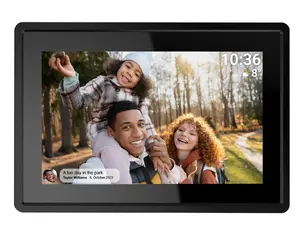 Digital Photo Frame DENVER PFF-725B — 7" 1024x600 Wi‑Fi Touchscreen, Integrated Card Reader, Black