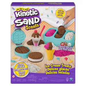 Детский набор кинетического песка Spinmaster Ice Cream Treats — 3 ароматных цвета, 6 аксессуаров, 6+ лет