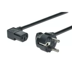 Barošanas kabelis Diverse Digitus AK-440102-018-S — CEE7/7 uz IEC C13, 1.8 m, 10 A, 250 V, H05VV-F3G, melns