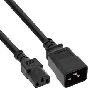 InLine Power adapter cable IEC-60320 C20 to C13 3x1.5mm² max 10A 3m