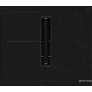 Induction hob Bosch Serie 4 PVS611B16E — 4-zone built-in, frameless, glass-ceramic, touch control, 592×522×223 mm