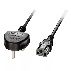 Barošanas kabelis Lindy 3m UK 3 Pin Plug To IEC C13