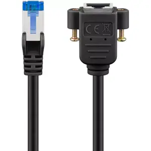Networking Cable Goobay 65641 RJ-45 Cat6a 0.5m Black