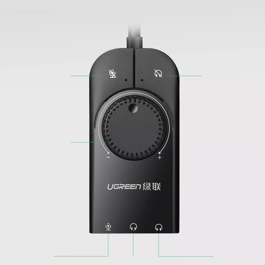 UGREEN CM129 Ārējais USB 2.0 skaņas adapteris Photo 4