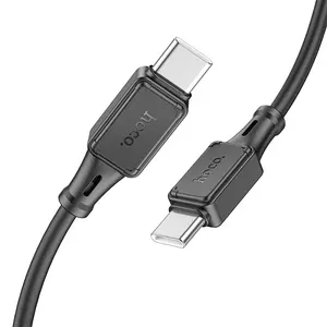 USB Type-C to Type-C cable HOCO 1 m, Silicone jacket, 60W power delivery