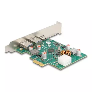 DeLOCK PCI Express x1 Card USB Type-C PD 30W 2x USB Type-A 5Gbps