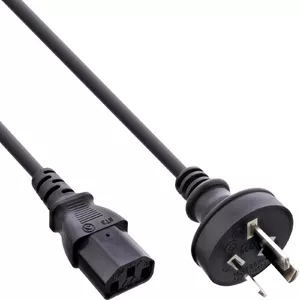 InLine power cable Australia to 3pin IEC C13 male 0.5m