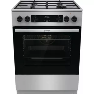 Gas-electric cooker Gorenje GKS6C70XJ, 6 cooking zones, 70 cm, Energy class A