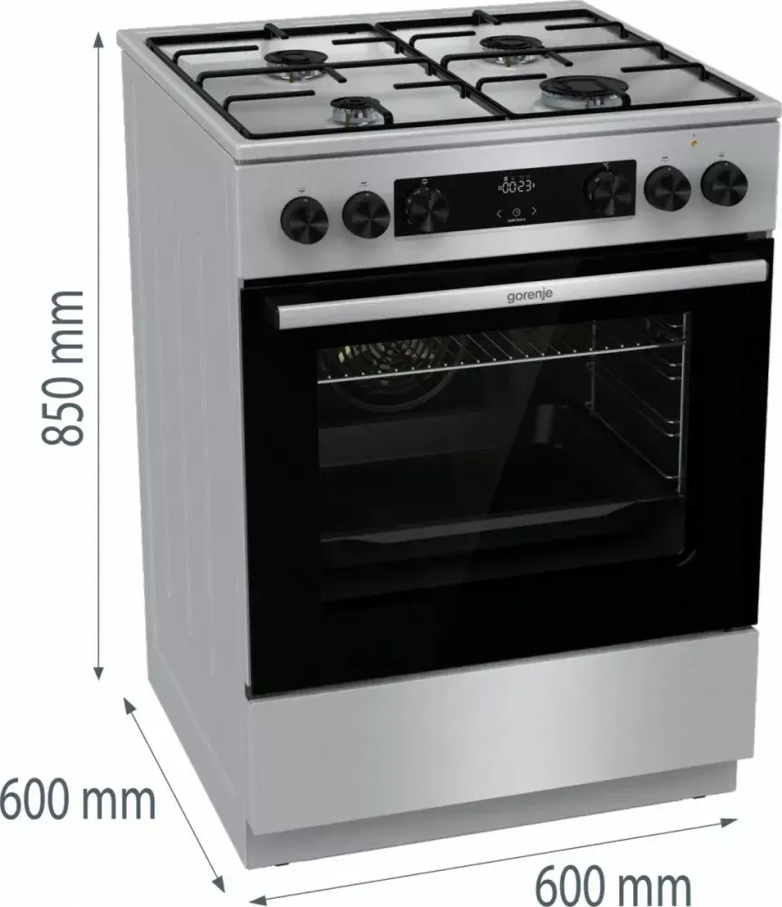 Gorenje GKS6C70XJ газо-электрическая плита 70 см Photo 2