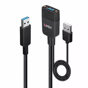 Lindy 35m Hybrid USB 3.2 Gen 2 Type A Cable Black ABS