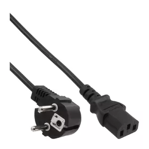Кабель питания InLine CEE 7/7 угловой 3pin IEC C13 male 0.5m