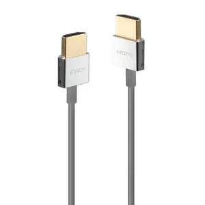 Lindy Ultra High Speed HDMI Slim Cable 36776 1 m Male to Male White Gold Plated 48 Gbit/s