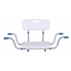 ANTAR AT51032 Recessed Bath Bench with Backrest, Adjustable Width, Aluminium