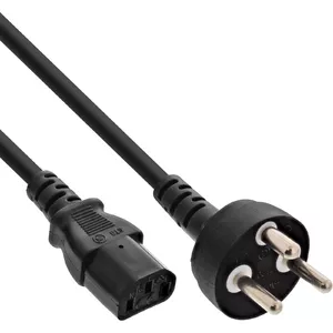 InLine power cable Denmark Type K male / 3pin IEC C13 male 3m